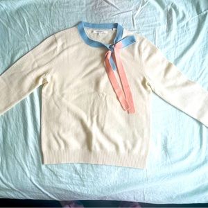 Chinti & Parker White cashmere and wool sweater